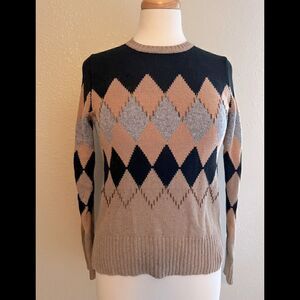 The Limited argyle sweater with beading